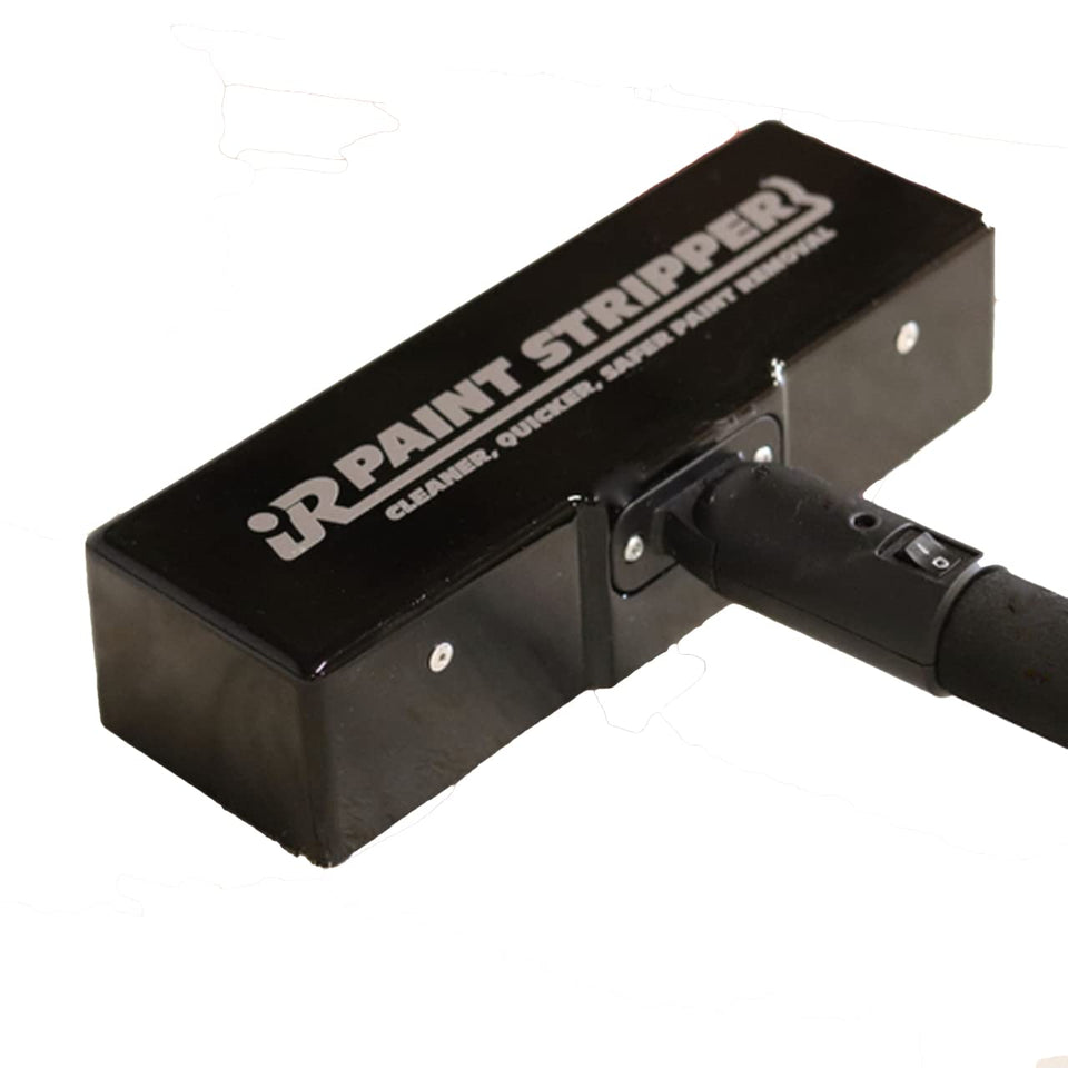 Spengar IR Paint Stripper: infrared heat in action for fast wood paint removal.