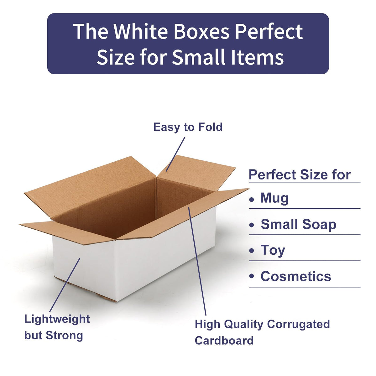 SPEPLA shipping boxes 8x4x3 label-ready for branding.