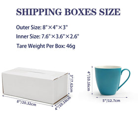 SPEPLA shipping boxes 8x4x3 top view – compact design for space saving.