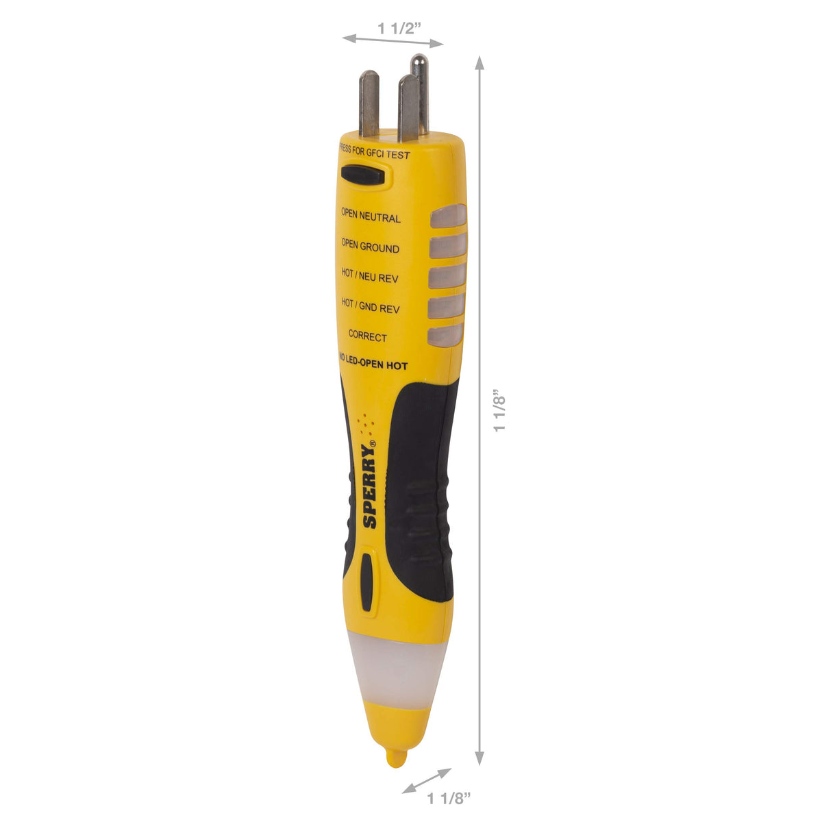 Sperry VD7504GFI GFCI outlet tester for wiring and receptacle tests.