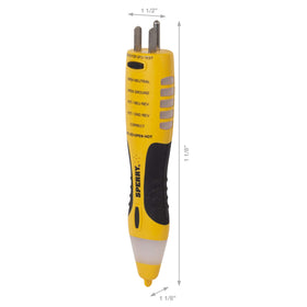 Sperry VD7504GFI GFCI outlet tester for wiring and receptacle tests.