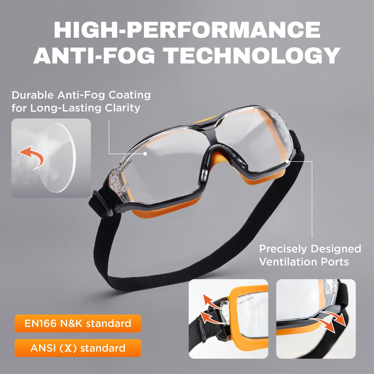 SPEXTRA safety goggles delivering ANSI Z87.1 protective impact