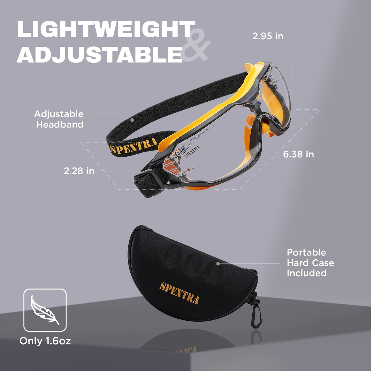 SPEXTRA lightweight frame reduces pressure during long wear
