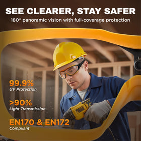 SPEXTRA safety goggles with magnetic RX insert for prescription use
