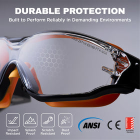 SPEXTRA goggles offering UV protection for lab or outdoor use