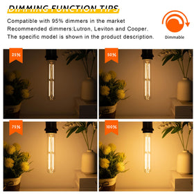 Sphoon dimmable bulb shown with a dimmer switch for smooth control.