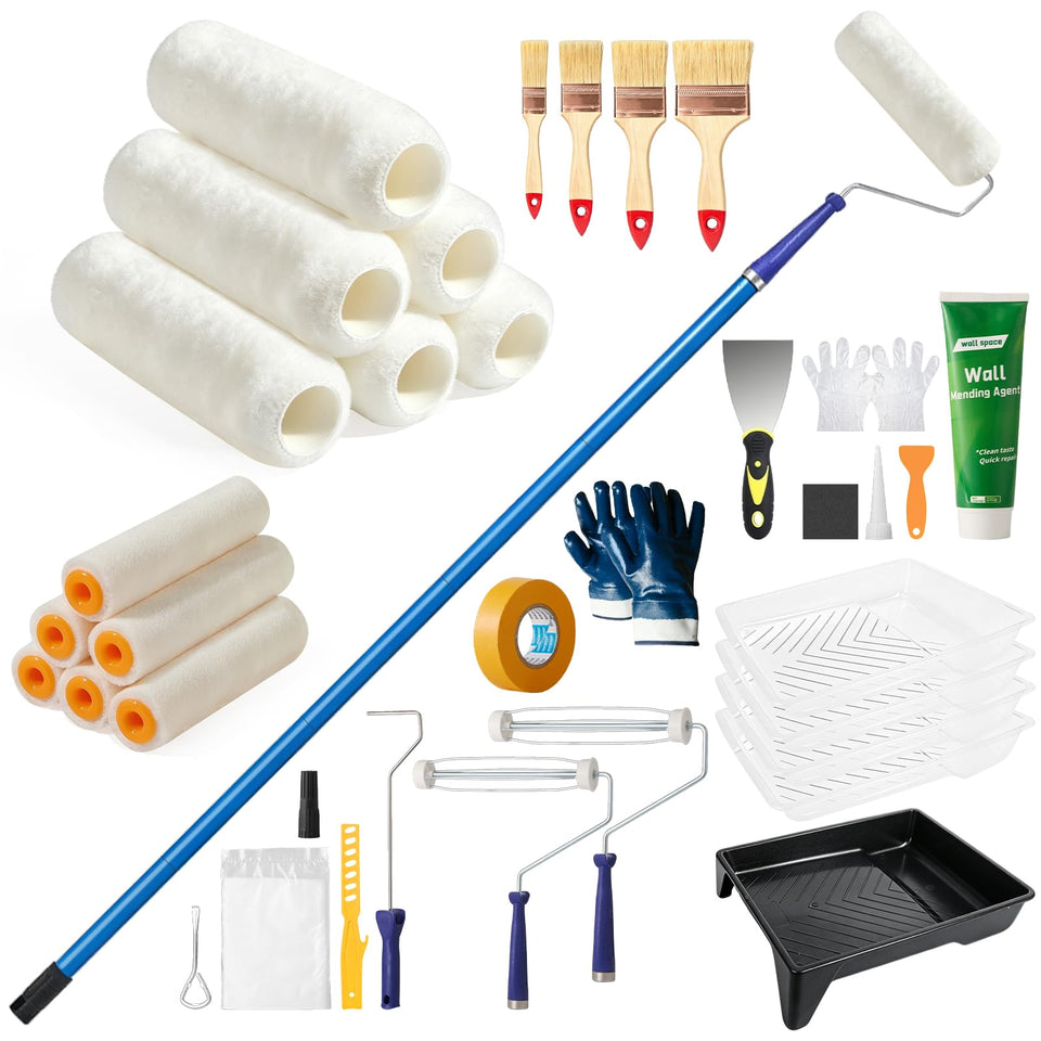Spicyorange extendable paint roller pole for easy reach and stability