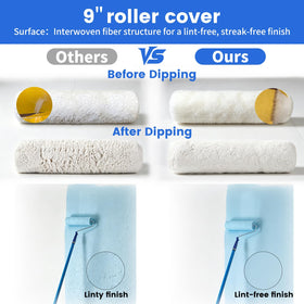Spicyorange 4-inch mohair roller cover for tight spaces