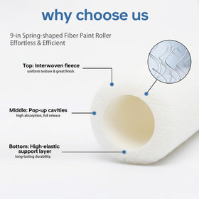 Spicyorange 9-inch mohair roller cover for smooth coverage