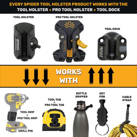 Spider adapter bolts M2 enable easy connection to major brand drills.