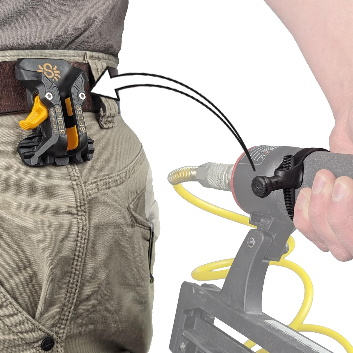 Spider Pro Tool Grips used with drive-lock for secure fit.