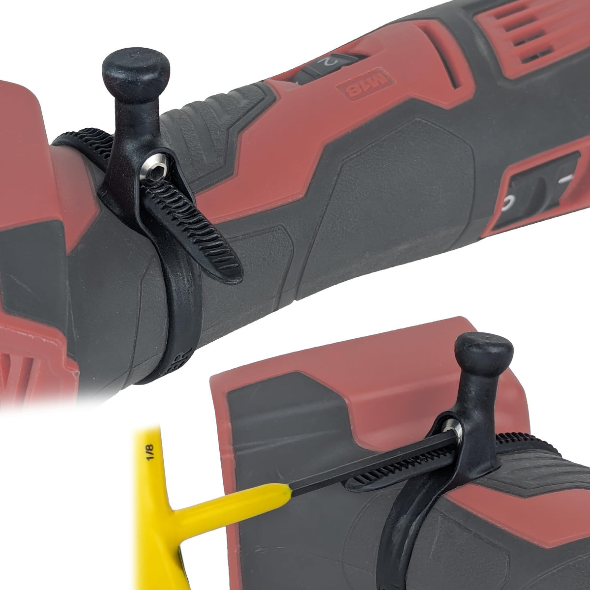 Spider Pro Tool Grips low-profile design fits tight workspaces.