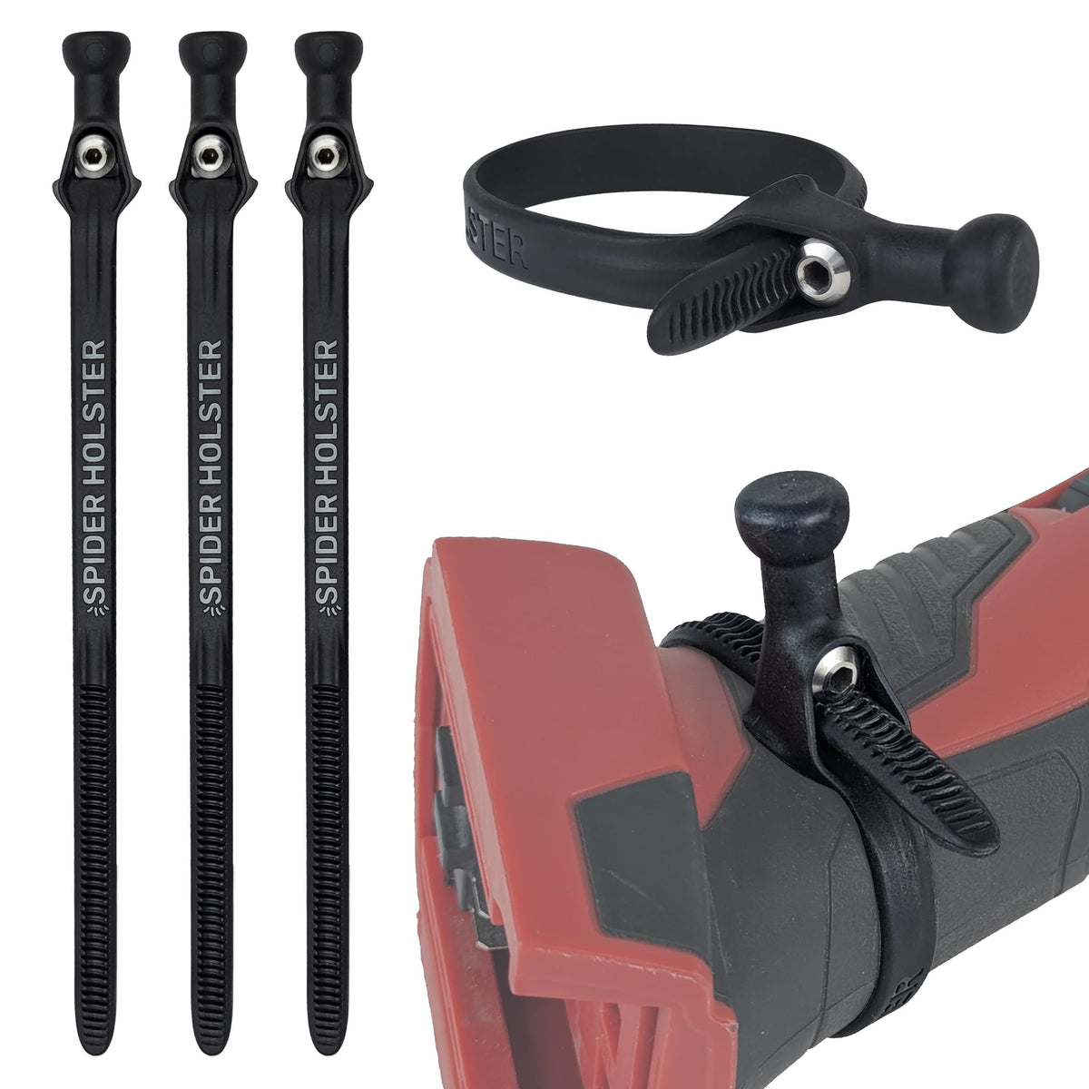 Spider Pro Tool Grips Pack 3 closeup showing ergonomic grip enhancement.