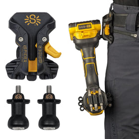 Spider Tool Holster Pro on belt for easy-access on the job site
