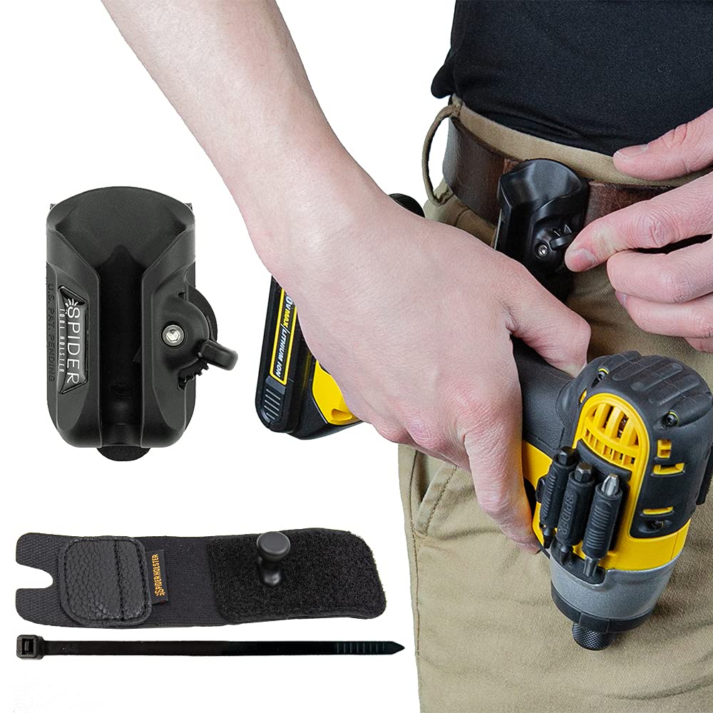 Spider Tool Holster Set self-locking keeps your tool secure during busy jobs