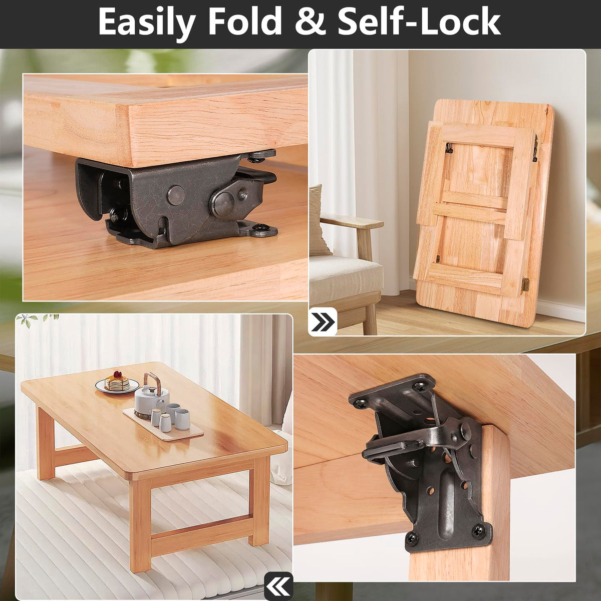 Spiglamm bracket pair supports up to 500 pounds for table legs.