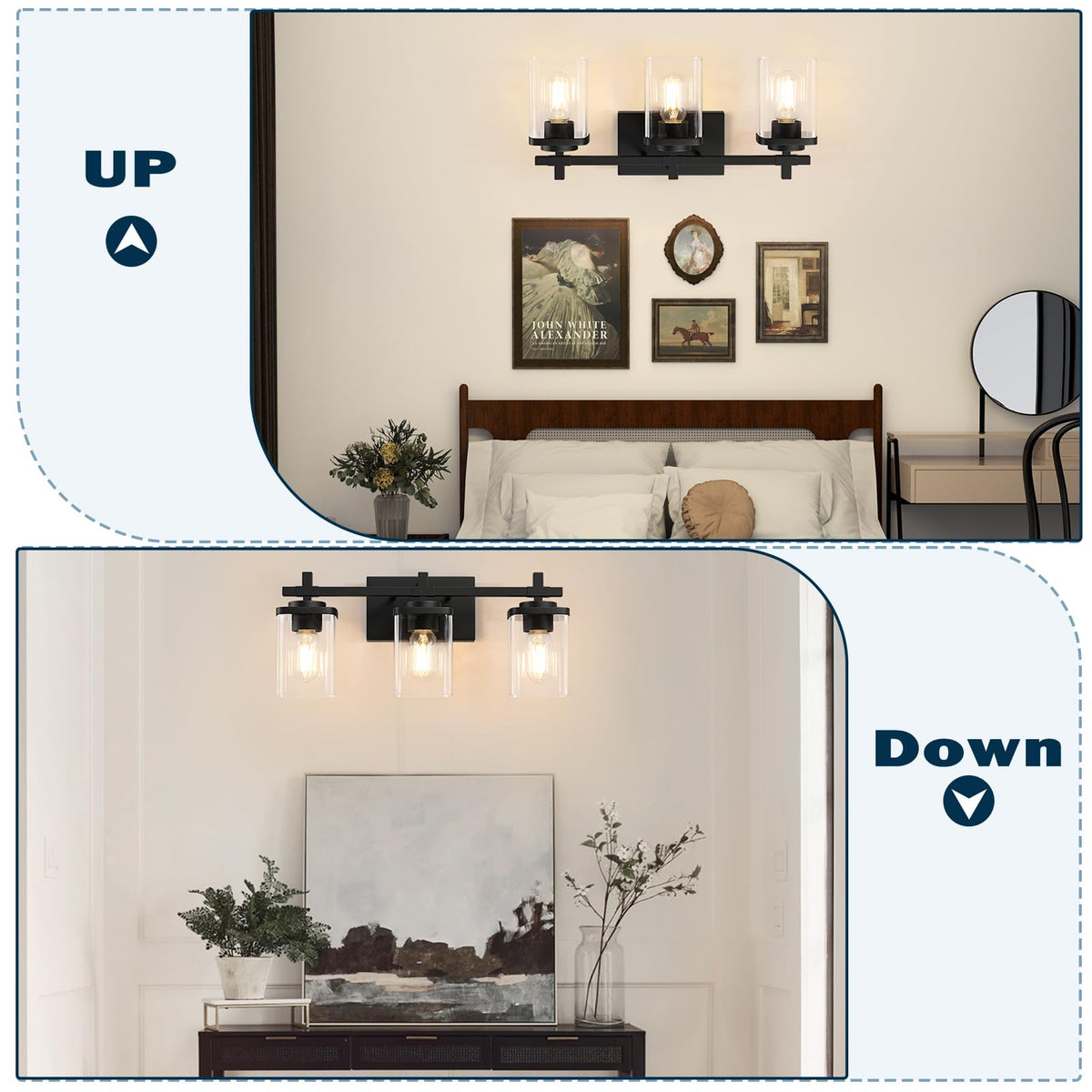 Spiglamm wall-mounted lamp suitable for bedroom and living room saves space
