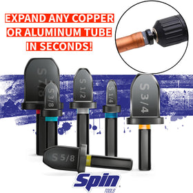 SPIN S6000 diameter chart shows common fittings for HVAC
