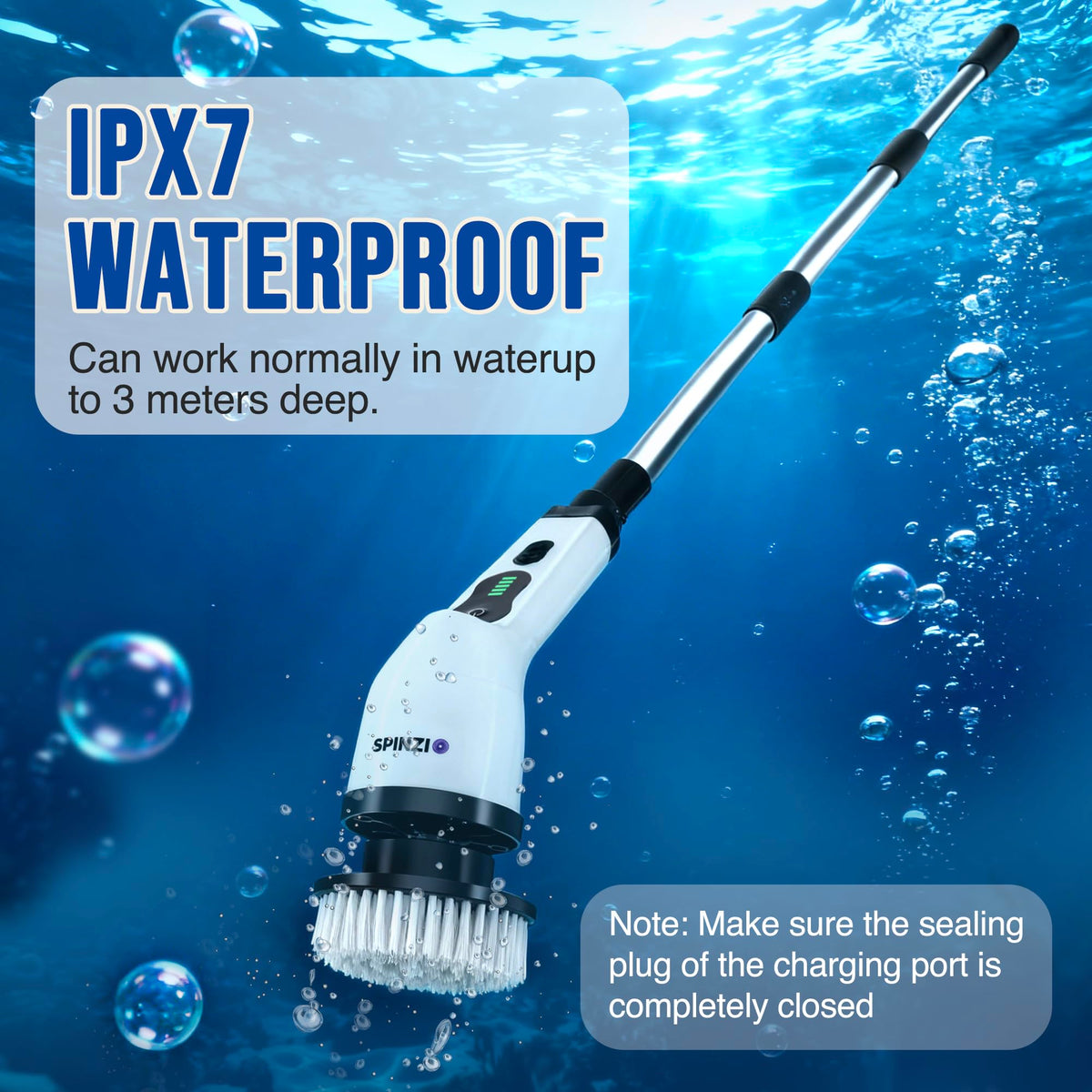 Spinzio cleans bathrooms and kitchens with cordless flexibility.