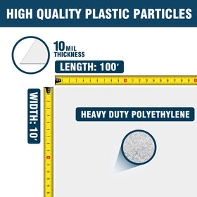 Spirecover durable odorless plastic sheeting withstands use without tearing