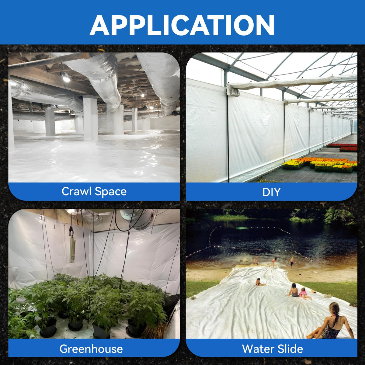 Spirecover multi-purpose barrier film for painting, staining, or sealing.