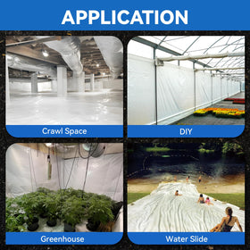 Spirecover multi-purpose barrier film for painting, staining, or sealing.