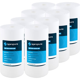 SpiroPure SP-DD-5005-BB 5-micron sediment filter improving home water clarity