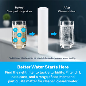 Well water sediment filtration for clearer taps.