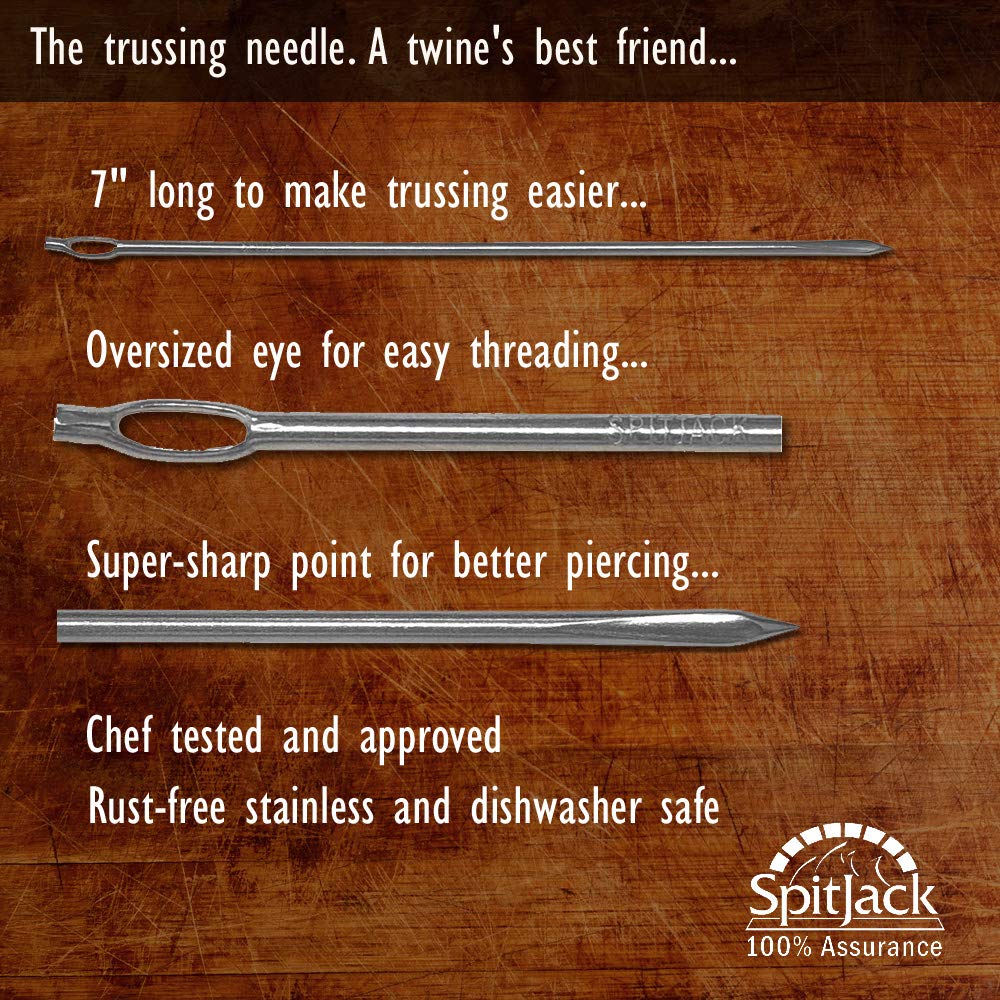 SpitJack needle-eye large opening eases threading thick or thin twine.
