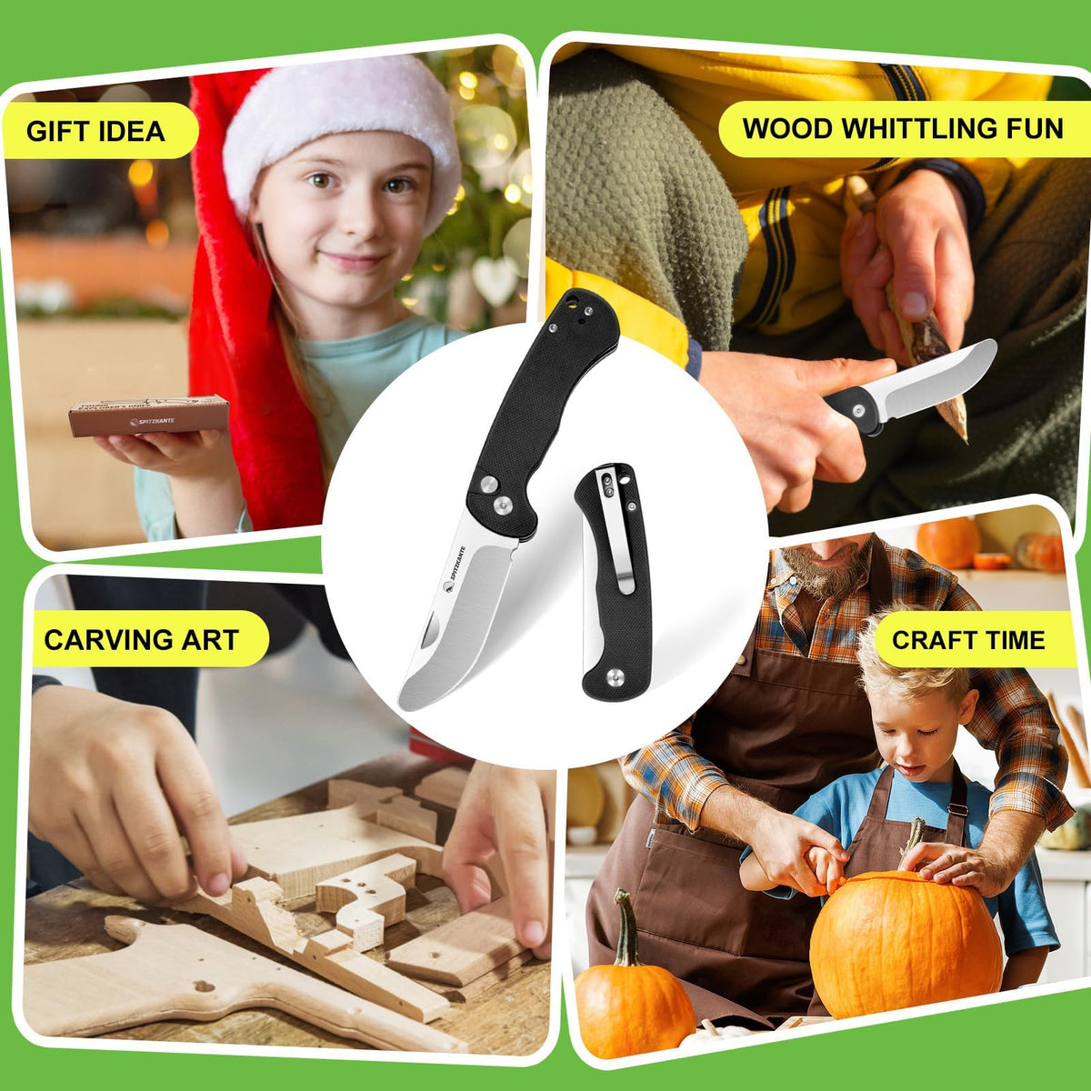 SPITZKANTE Hedge-C01 portable pocket knife for outings and learning.