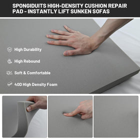 Spongiduits curved-design under-cushion fits discreetly under cushions