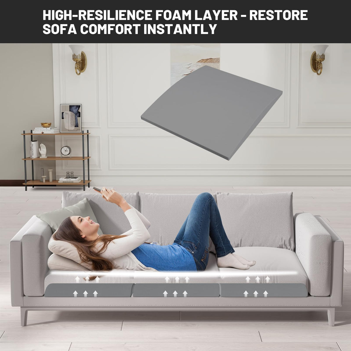 Spongiduits durable couch support withstands daily use without slippage