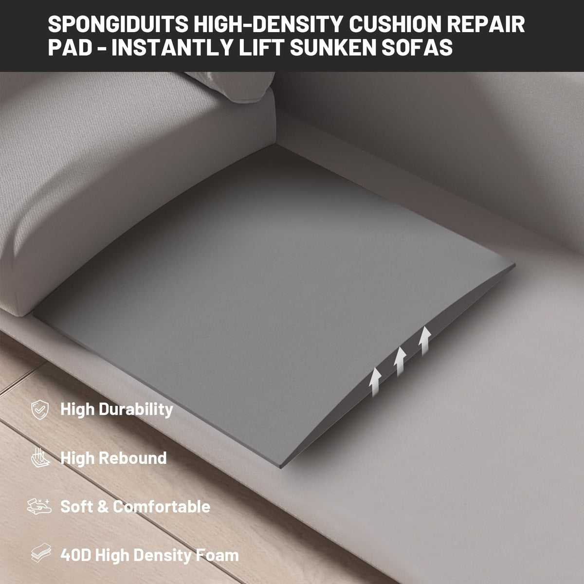 Spongiduits cushion regains shape within 24 hours after unboxing