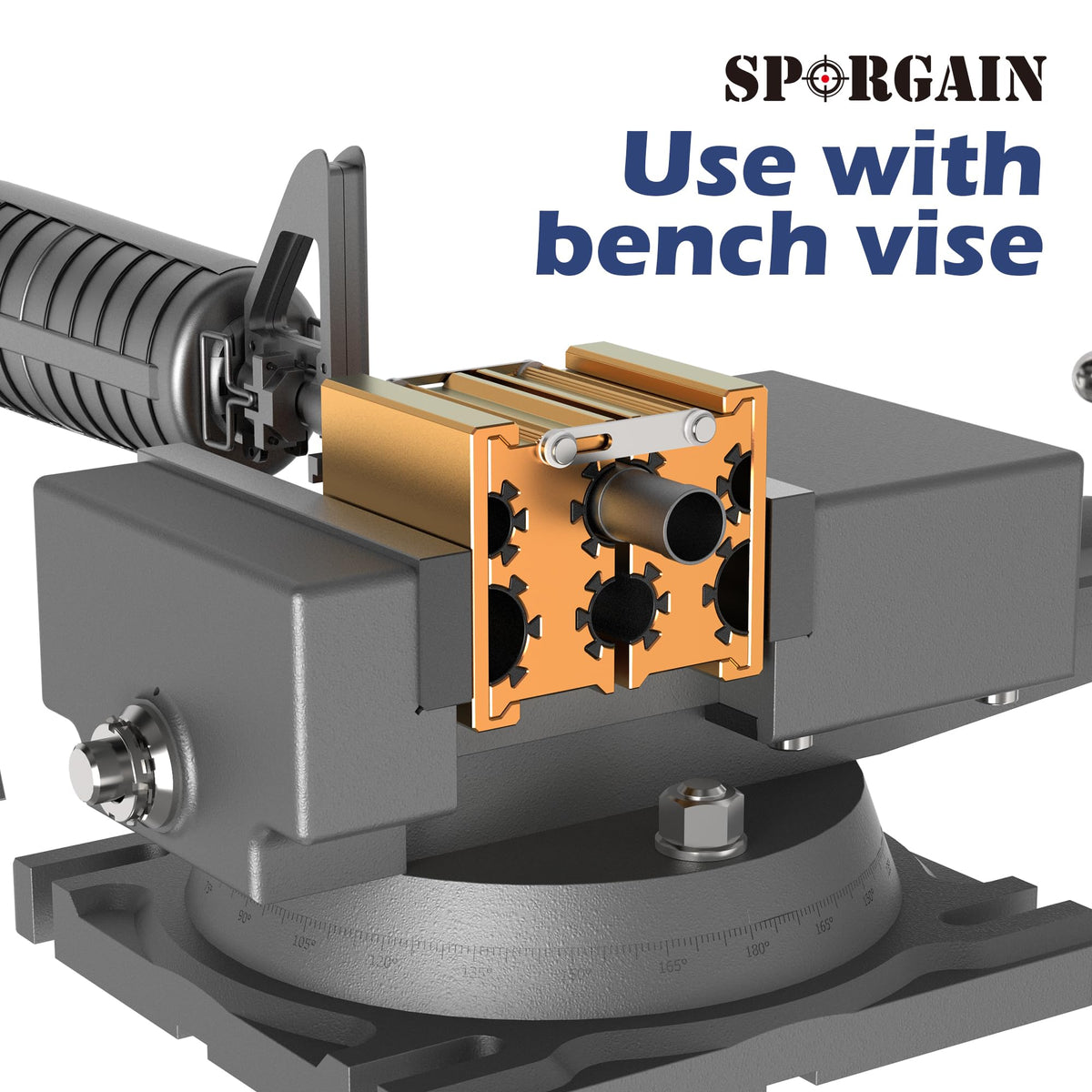 SporGain aircraft-grade aluminum body emphasizes durability in workshops