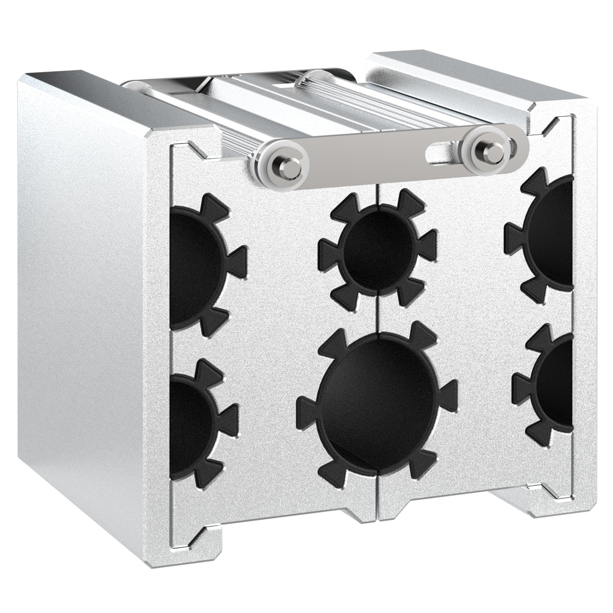 SporGain universal clamp collets front view showing four openings for flexible barrel clamping