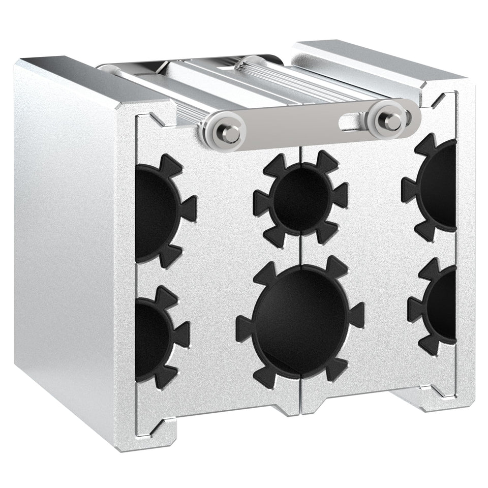 SporGain universal clamp collets front view showing four openings for flexible barrel clamping