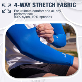 Sportstrail arm sleeve breathable fabric enhances moisture-wicking and quick-drying during workouts.