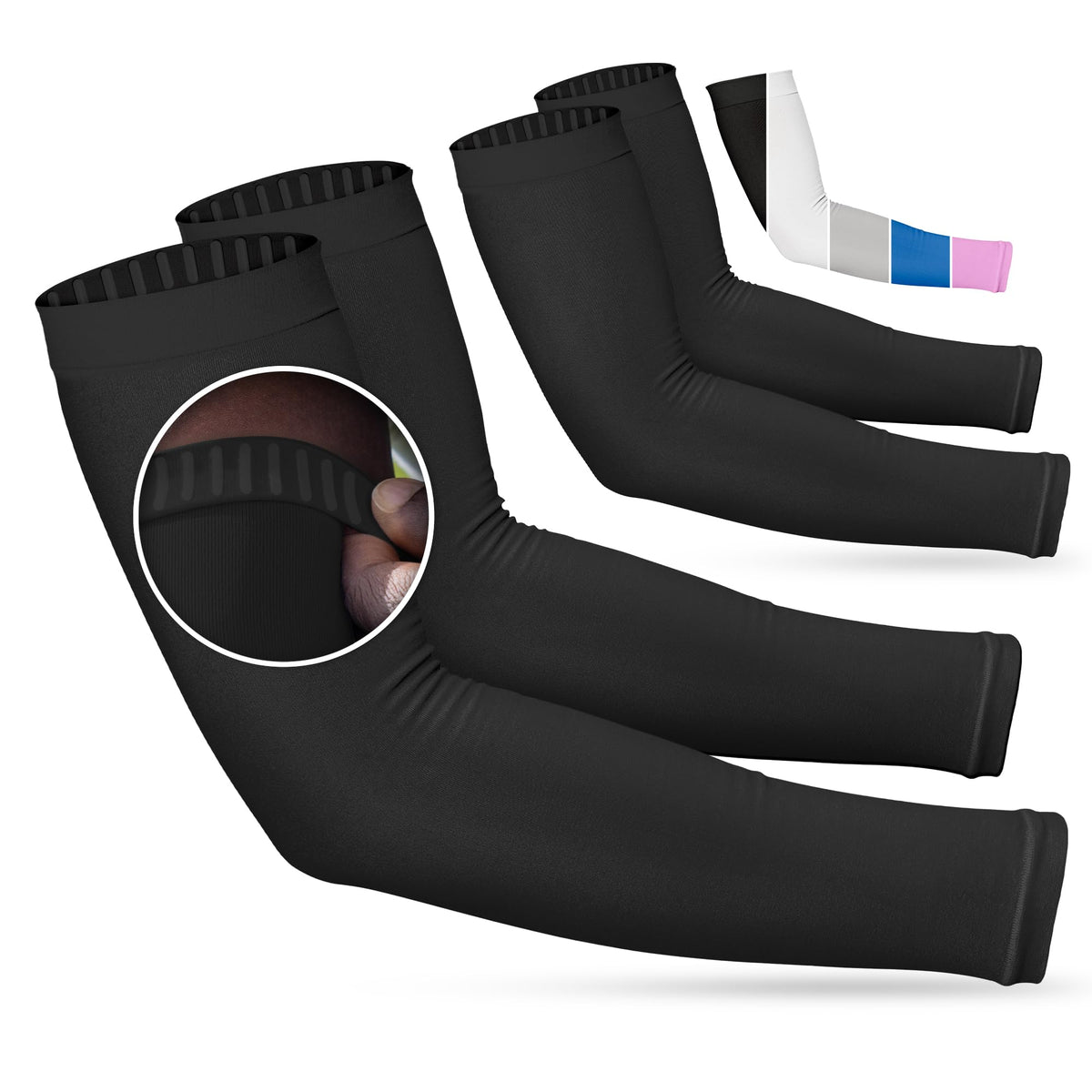SportsTrail arm sleeve non-slip design helps stay in place during workouts.