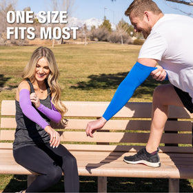 SportsTrail moisture-wicking arm sleeves keep skin cool and dry during workouts