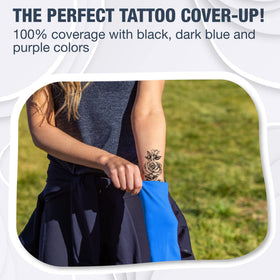 SportsTrail tattoo-coverage sleeves in black, purple, and dark blue for tattoos