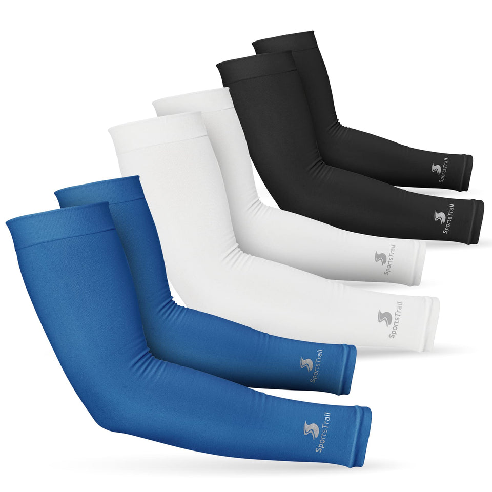 SportsTrail cooling arm sleeves provide breathable comfort during hot workouts.