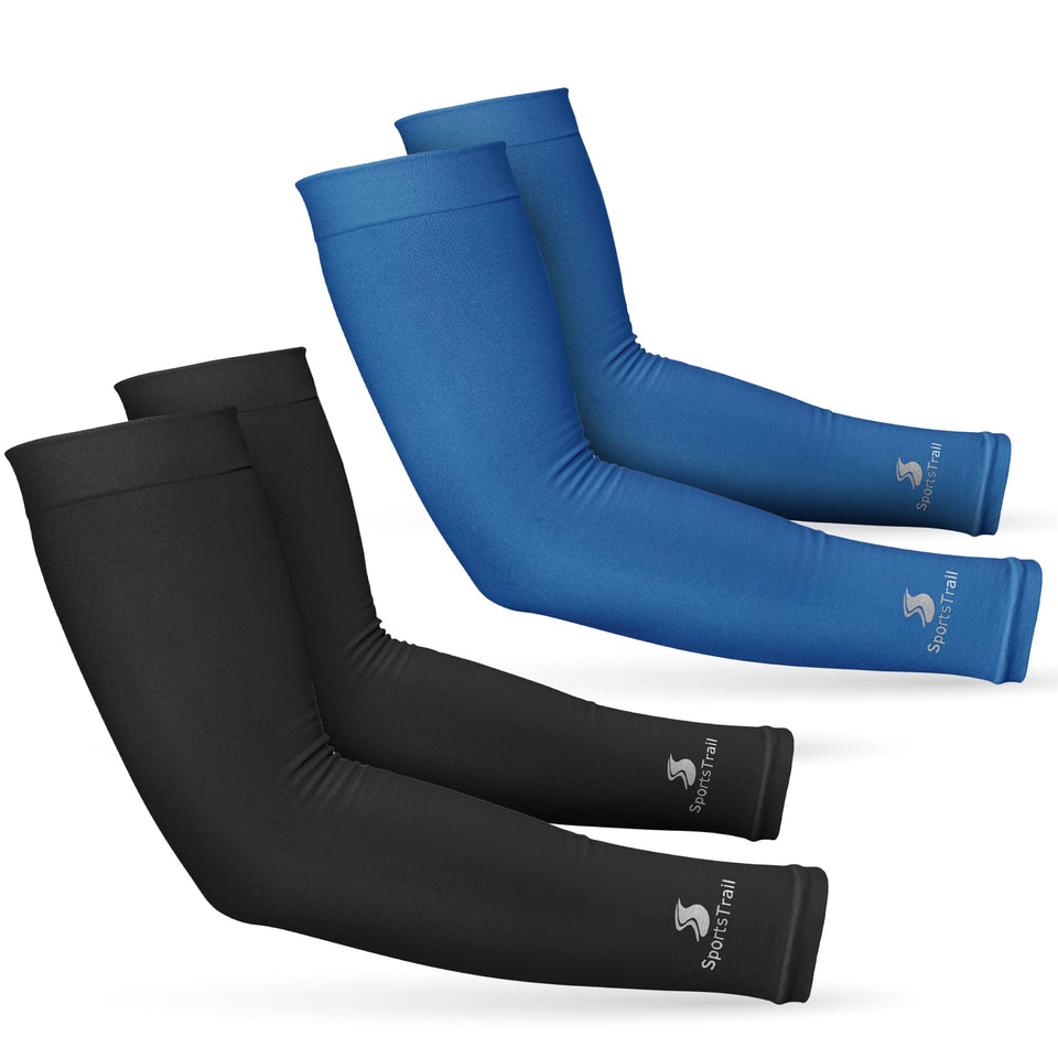 SportsTrail cooling arm sleeves with breathable fabric for all-day comfort during workouts.