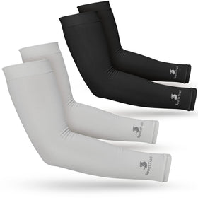 SportsTrail cooling arm sleeves on arm show a comfortable fit