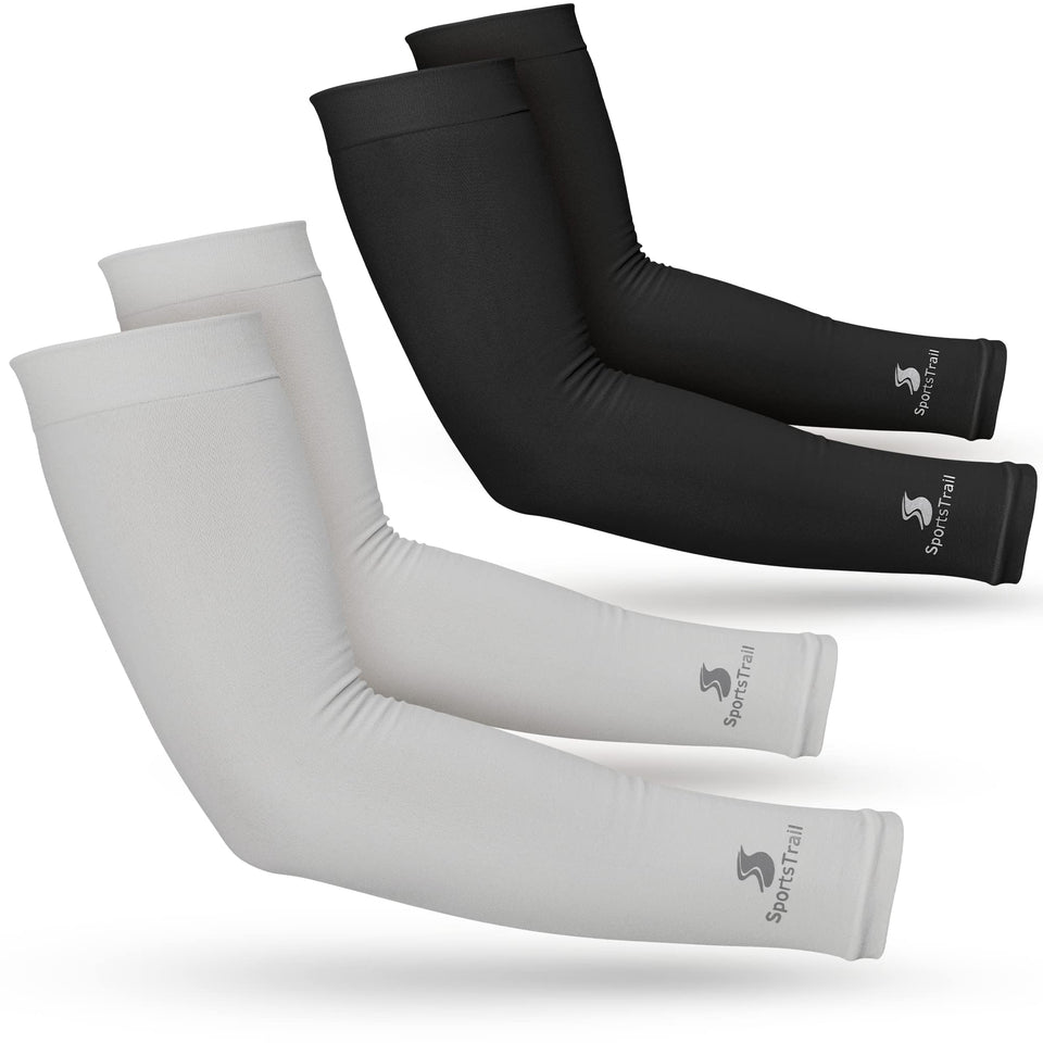 SportsTrail cooling arm sleeves on arm show a comfortable fit