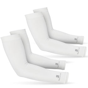 SportsTrail cooling arm sleeves on arm for breathable comfort and sun protection.