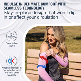 SportsTrail cooling arm sleeves provide UPF 50+ protection against UVA and UVB