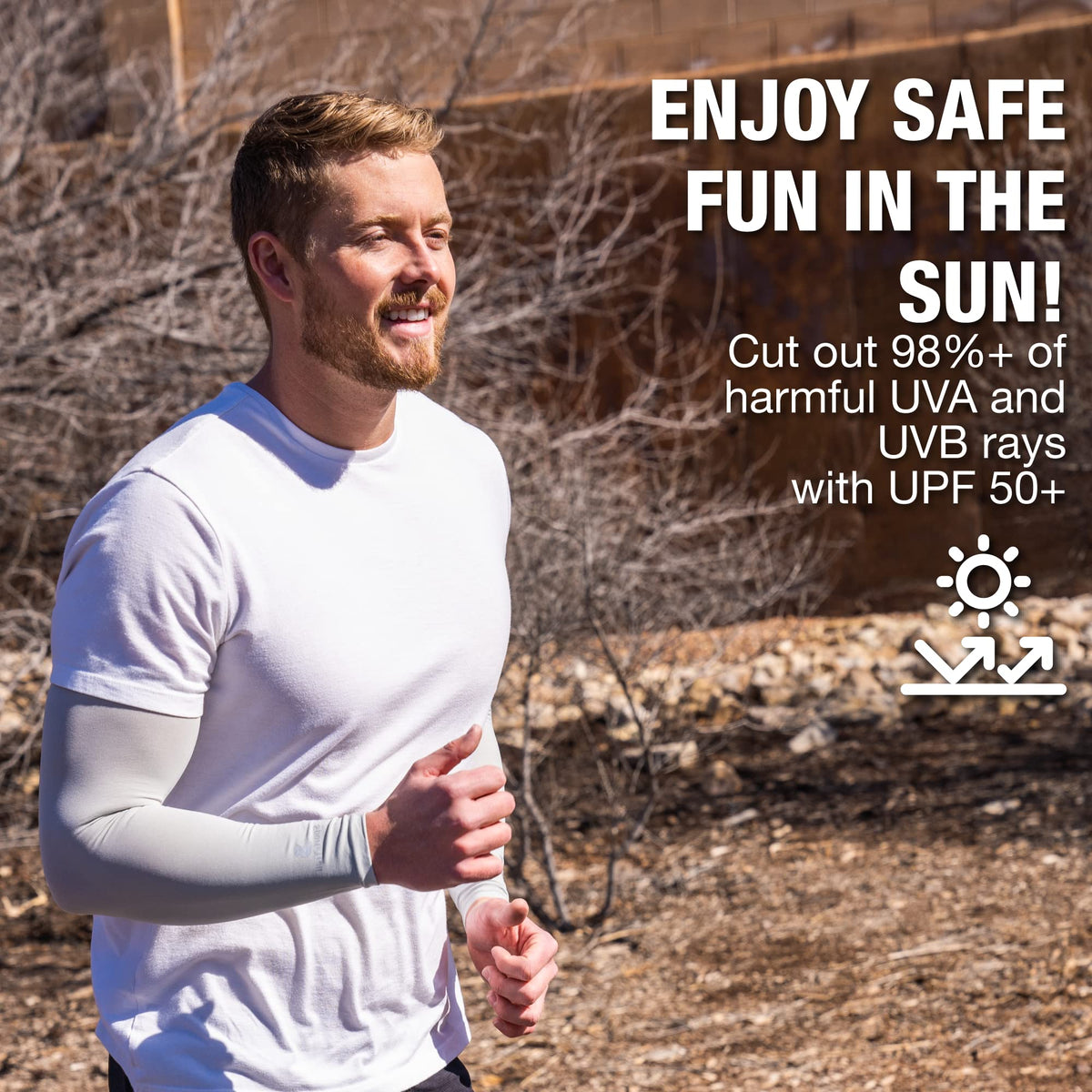 SportsTrail moisture-wicking sleeve image emphasizes quick-dry performance
