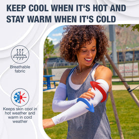 SportsTrail moisture-wicking arm sleeves showcasing breathable fabric for workouts