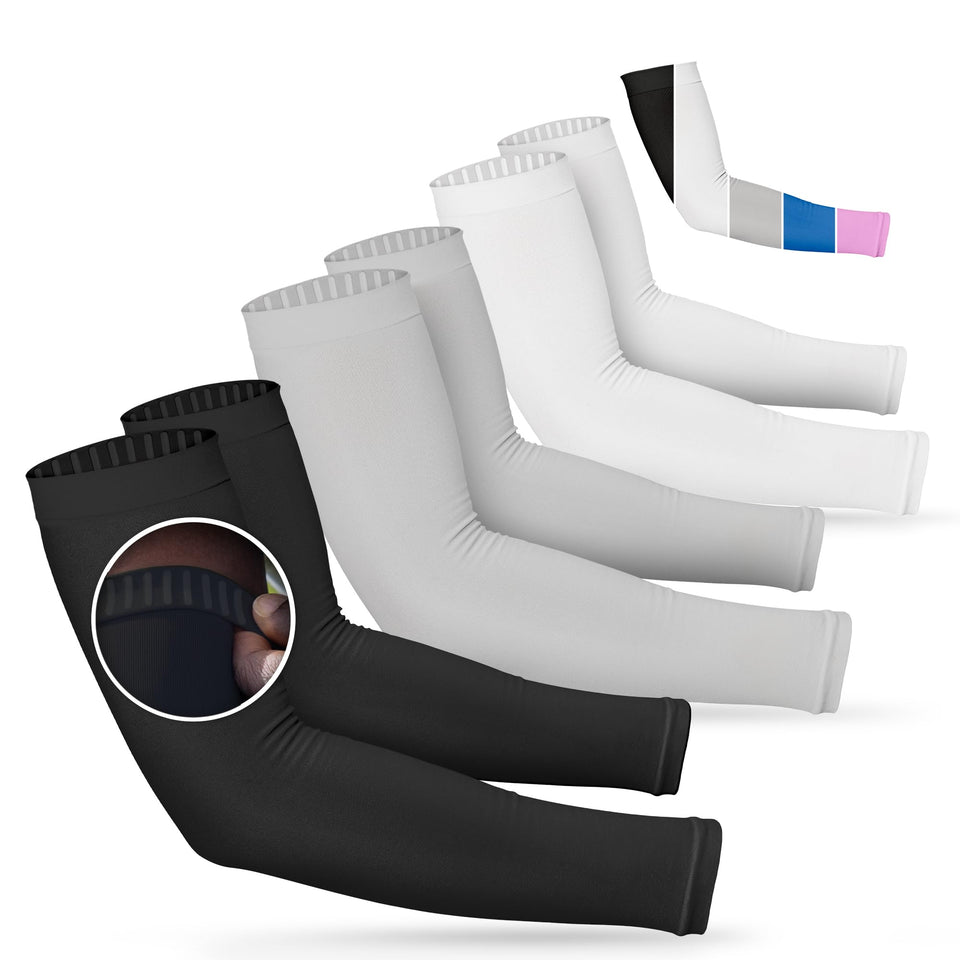 Sportstrail non-slip arm sleeves with breathable fabric for all-day comfort