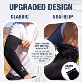 SportsTrail arm sleeves wick moisture to keep you dry during activity.